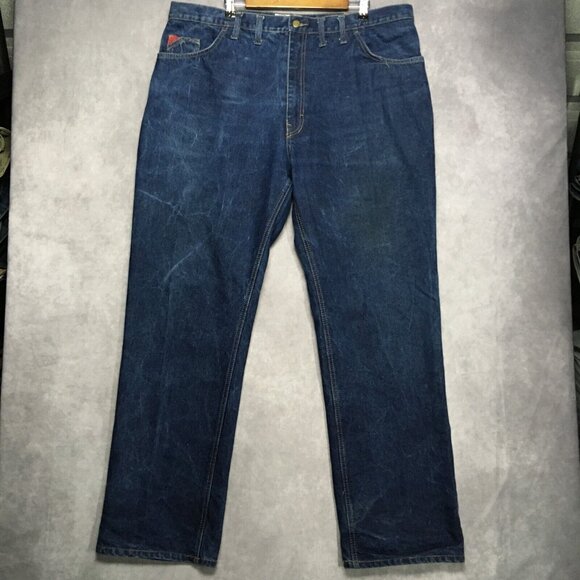 Walls FR Mens Flame Resistant Blue Jeans size 42 to 44x34 Work Denim Cotton Pant - Picture 4 of 13